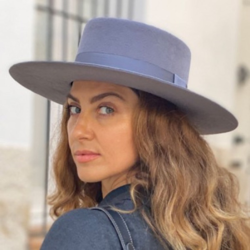 Wyeth 100%wool Mac Felt Fedora Boater Hat